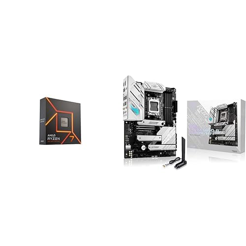 AMD Ryzen™ 7 7700X 8-Core, 16-Thread Unlocked Desktop Processor ASUS ROG Strix B650-A Gaming WiFi 6E AM5 (LGA1718) Ryzen 7000 Gaming Motherboard(12+2 Power Stages,DDR5,3xM.2 Slots,PCIe® 4.0,2.5G LAN) - AMD Ryzen 7 7700X+ASUS‎ROGSTRIX B650-A GAMING WIFI - B650 - ATX
