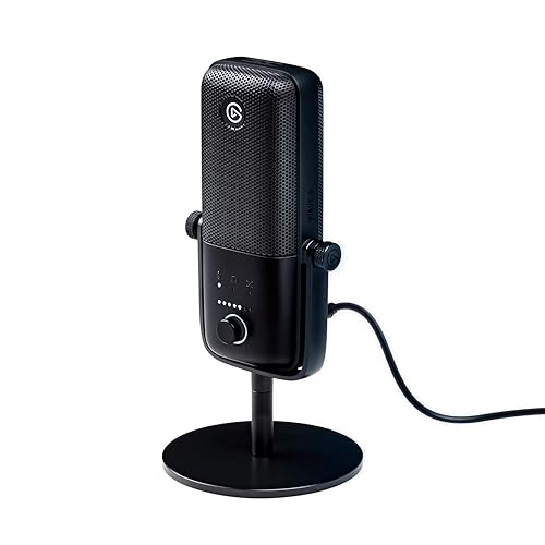 Elgato Wave:3 - Premium Studio Quality USB Condenser Microphone for Streaming, Podcast, Gaming and Home Office, Free Mixer Software, Sound Effect Plugins, Anti-Distortion, Plug ’n Play, for Mac, PC - Black - Microphone