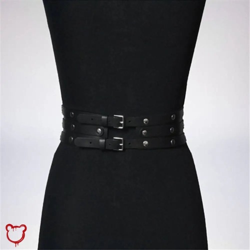 PU Leather Triple Ring Harness