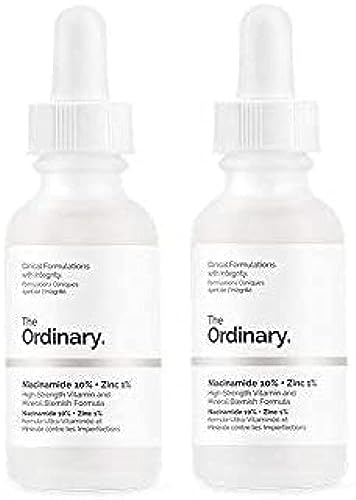 2 Packs of The Ordinary Niacinamide 10% + Zinc 1% 30ml