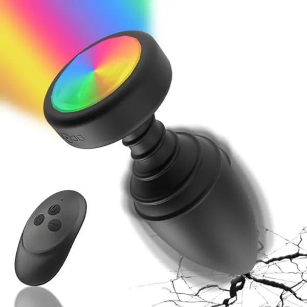 ChicLSQ Analvibratoren mit 10 Vibrationsmodi Klein Silikon Analplug für Anfänger LED Leuchtender Butt Plug Vibrator mit Fernbedienung Dildo G Punkt Prostata Stimulator Sexspielzeug für Frauen Männer