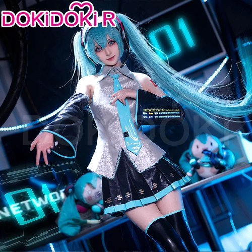 IN STOCK MIKUU Cosplay Costume Game Cosplay 【S-2XL】DokiDoki-R Mikku Cosplay Women Cute Costume MIKUU LED Costume Plus Size - AliExpress 200000532