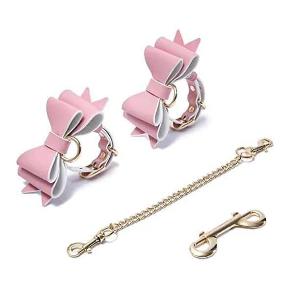 
                            PrettyInCuffs Handmade Soft Lamb Leather Adjustable Wrist Hand Bracelets Set
                        