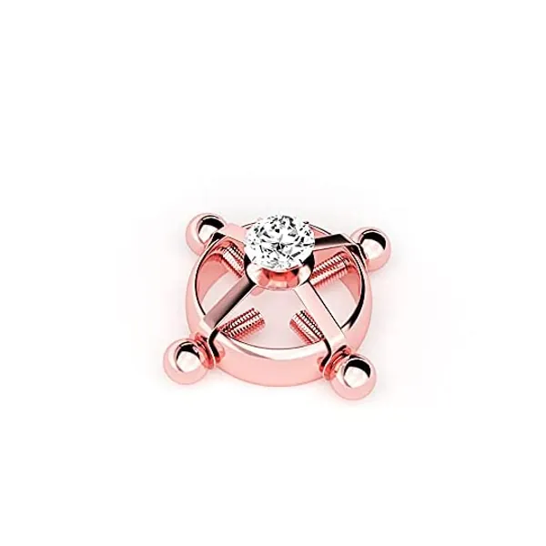 
                            HJKL Round Non Piercing Nipple Ring,Stainless Steel Screw Nipple Ring Non Piercing Body Nipple Clamps Jewelry for Women Girl(Rose Gold)
                        