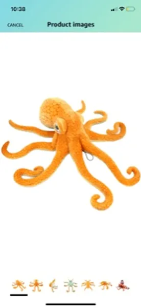 JESONN Giant Realistic Stuffed Marine Animals Soft Plush Toy Octopus Orange (33.5 Inch)