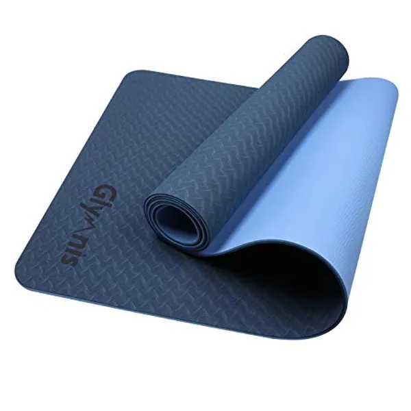Glymnis Yoga Mat Exercise Mat Thick Non Slip Pilates Mat, Anti Tear Durable for Fitness Workouts Gym with Carrying Strap for Women Men