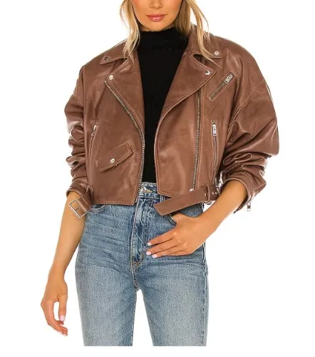 Ciara lambskin biker jacket