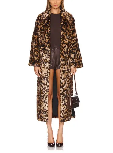 Pamela faux cheetah coat