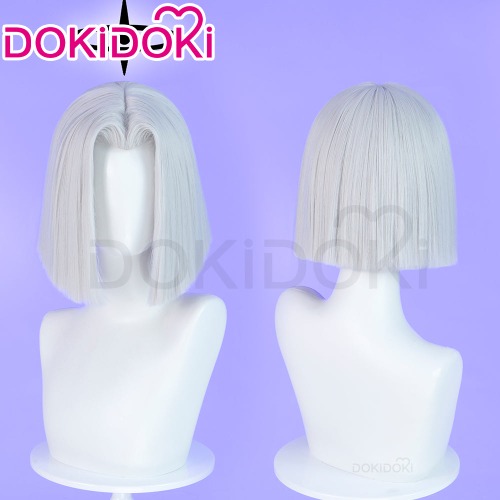 【Ready For Ship】DokiDoki Anime Hell Hotel Cosplay Wig Short Straight White Hair | Wig Only-Ready For Ship