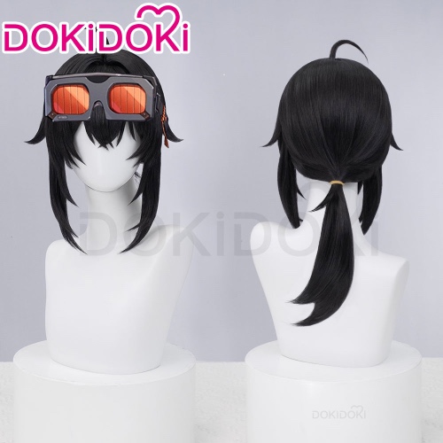 【Ready For Ship】DokiDoki Game Zenless Zone Zero Cosplay Grace Howard  Wig Long Straight Black Hair | Wig Only-Ready For Ship