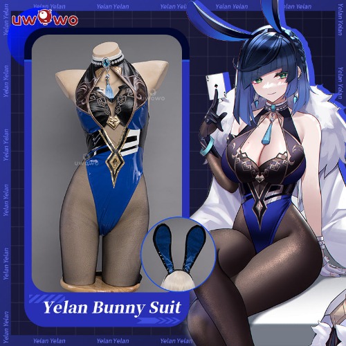 【Pre-sale】Uwowo Genshin Impact Fanart: Yelan Bunny Suit Sexy Cosplay Costume