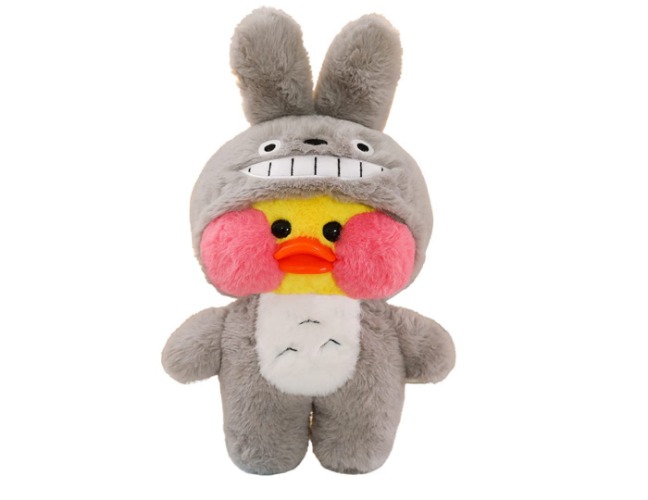 Kawaii Eenden. Lalafanfan Geel Pluche met Dierenkostuums. Kawaii Pluche Dier met Capuchon. Cadeau voor Jongens en Meisjes.