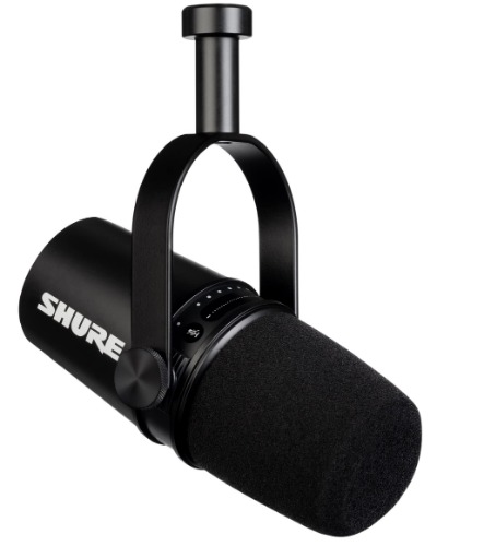 Shure MV7 USB -microfoon voor podcasting, opname, live streaming en gaming, alle metal USB/XLR dynamische microfoon, TeamSpeak & Zoom Certified - Black