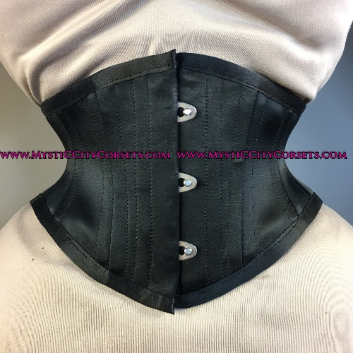 MCC152X Black Satin "Mini" Underbust Corset