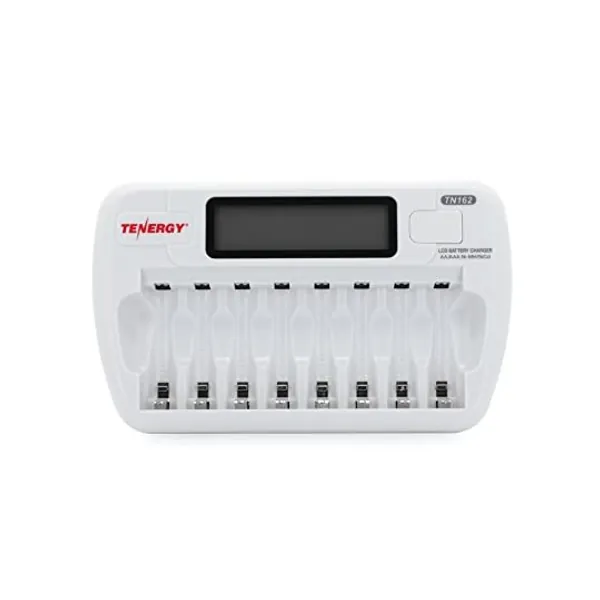 
                            Tenergy TN162 8-Bay Smart LCD Battery Charger for Rechargeable AA/AAA NiMH/NiCd Batteries
                        