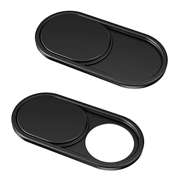 
                            CloudValley Webcam Cover Slide[2-Pack], 0.023 Inch Ultra-Thin Metal Web Camera Cover for MacBook Pro, iMac, Laptop, PC, iPad Pro, iPhone 8/7/6 Plus, Protect Your Visual Prvacy [Black]
                        