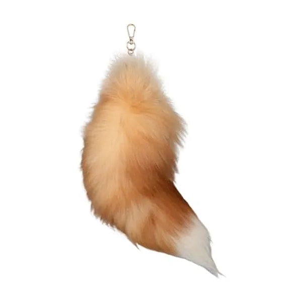 Fluffy Fox Tail Fur Keychain Fox Tail Keyring Cosplay Toy Party Costume Furry Tails Handbag Accessory Key Chain Ring Hook