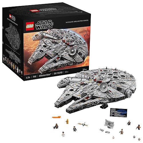 LEGO Star Wars Ultimate Millennium Falcon 75192 - Expert Building Set and Starship Model Kit, Movie Collectible, Featuring Classic Figures and Han Solo's Iconic Ship, Best Gift for Adults - Multicolor