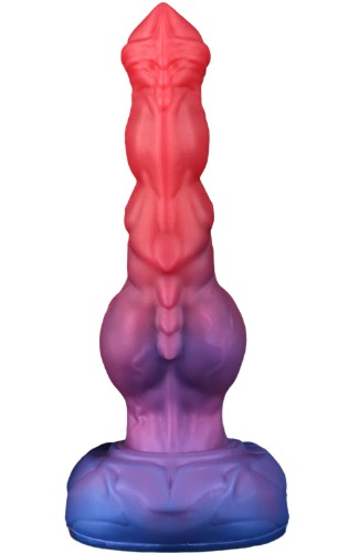 Nothosaur「MATHAYUS」Wolf Canine Knot Dildo with Suction Cup, Anal Toys Anal Dildos Anal Plug Butt Plug for Women Men Couple, Platinum Silicone Animal Dildo, Magenta, L (26cm) - L (26cm) - Magenta