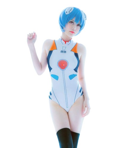 Nuoqi Japanese Anime Cosplay Sweet Swimwear One-Piece Suits Costumes - Small - White