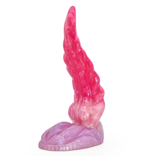 9.25 inch Realistic Long S-Shape Tentacle Dildo, Thick Pink Silicone Plug Octopus Suction Cup Dildos for Women and Men Couples.