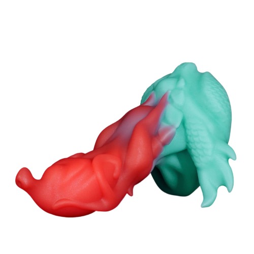 Nothosaur「CAPRICORN」Zodiac Fantasy Dildo with Suction Cup for Women Men, Platinum Silicone Anal Dildos Anal Plugs Anal Toys Adult Couple Sex Toys, Goldfish Red, L (20cm) - L (20cm) - Goldfish Red