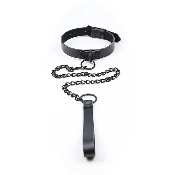 chenyesun Neck Collar Collar Neck Collar Choker with Durable Detachable Leash Adjustable - PU Leather Collar Choker Collar Neck Necklace for Women Ladies, Leather