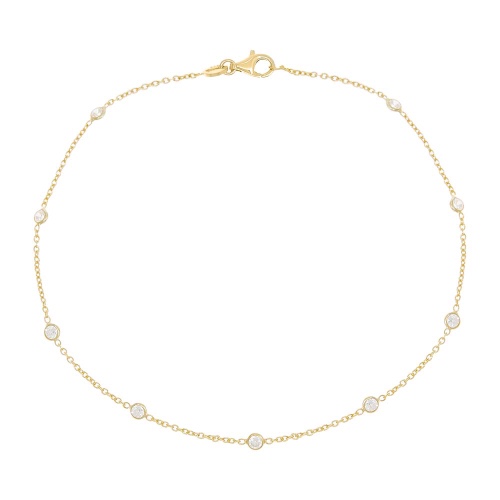 Diamond By The Yard Anklet - Gold