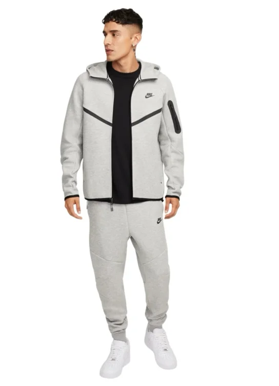 Nike Tech Fleece Sportswear Tracksuit Light Grey Black