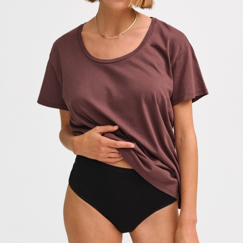 Organic Cotton Classic U-Neck Tee | MAPLE / L