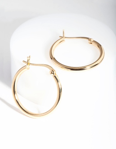 Gold Plated Sterling Silver Hoop Earrings | Default Title