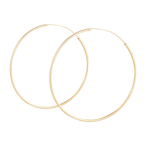 Gold Plated Sterling Silver 50mm Hoop | Default Title