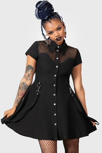 Hexellent Dress [B] | M / Black / 76% Viscose 21% Polyamide 3% Elastane