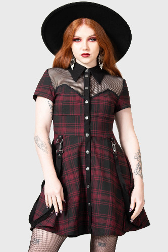 Hexellent Dress [CRIMSON] | M / Crimson / 76% Viscose 21% Polyamide 3% Elastane