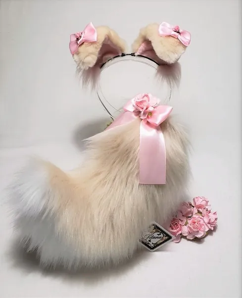 Sassy Puppy Ears and Tail,Puppy Ears Headband,Puppy Costume,Cosplay,Puppy Tail,Shepherd,Harajuku,Puppy Ears,Cat ears and Tail,Shiba,Dog ears