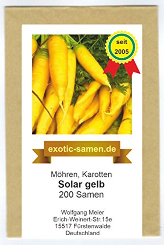 Möhre – Karotte – für die Haupternte - herrlich süßer Geschmack - Solar Yellow - 200 Samen