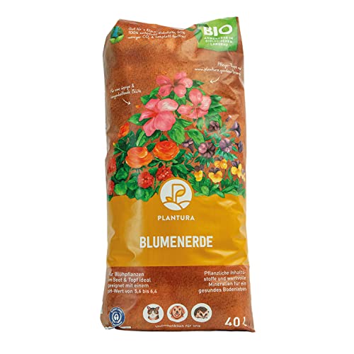 Plantura Bio-Blumenerde, torffrei & klimafreundlich, vorgedüngt, 40 L - Blumenerde - 40 L