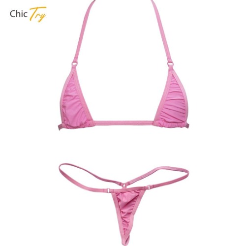 Frauen Micro Dessous Set Selbst-krawatte Bh Tops mit G-String Thongs 2 Stück Extreme Badeanzug Sexy Brasilianische Bademode badeanzug - AliExpress 