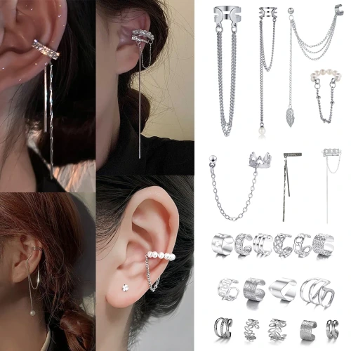 JWER Zarte Quaste Clip Ohrringe Weiblichen Schnalle Ohr Manschette Keine Piercings Gefälschte Knorpel Ohr für Frauen 2023 Mode Schmuck Geschenke - AliExpress 