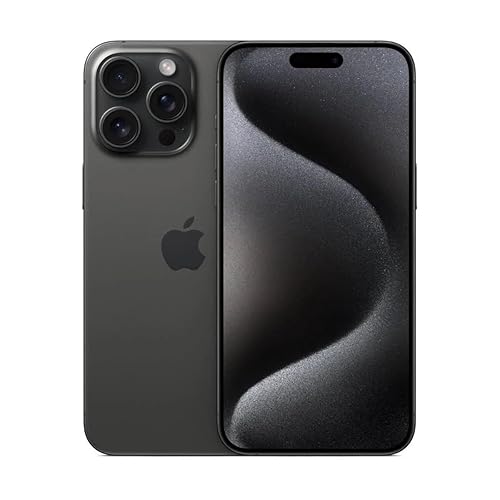Apple iPhone 15 Pro Max, 1TB, Black Titanium for Boost Mobile (Renewed) - Boost - Black Titanium - 1TB