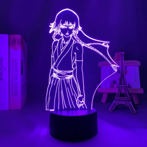 EDOSSA Large Size 3D Lamp Anime Bleach Soifon for Bedroom Decor Nightlight Cool Birthday Gift Acrylic LED Night Light Soifon Bleach (Color : D)