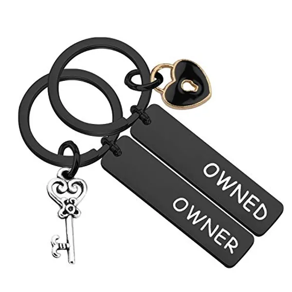MAOFAED Couple Keychain Set Owner and Owned Keychain BDSM Gifts Daddydom Gift DDLG Gifts Babygirl Gift Couple Gift