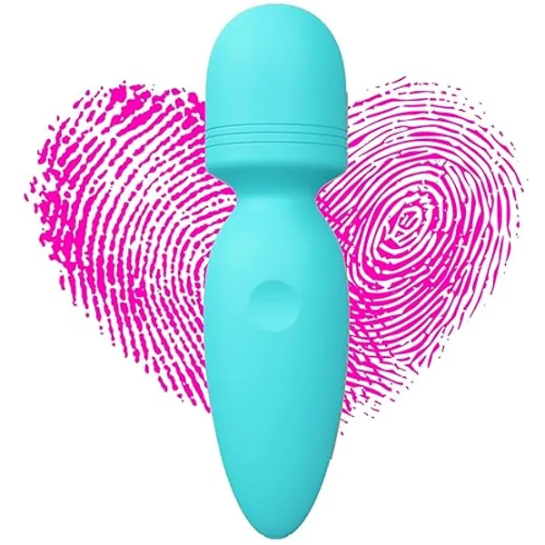 Mini Wand Massager,Small Cordless Handheld Massager with 10 Quiet Vibration Modes, Personal Handheld Rechargeable Massager for Neck Shoulder Back Body