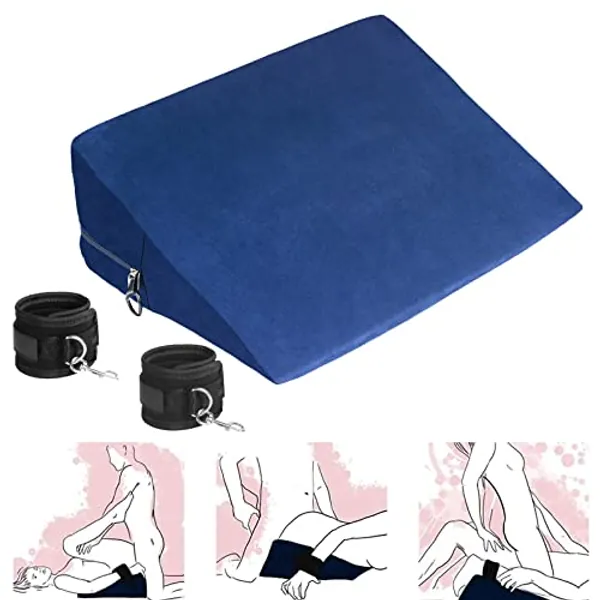 Sex Pillow BDSM Toys Restraints Bondage Handcuffs Suit Adults Sex Furniture Sex Triangular Ramps Cushion Sweetheart BDSM Sex Bondage Toys Deeper Position Sex Adult Game Posture Supporting