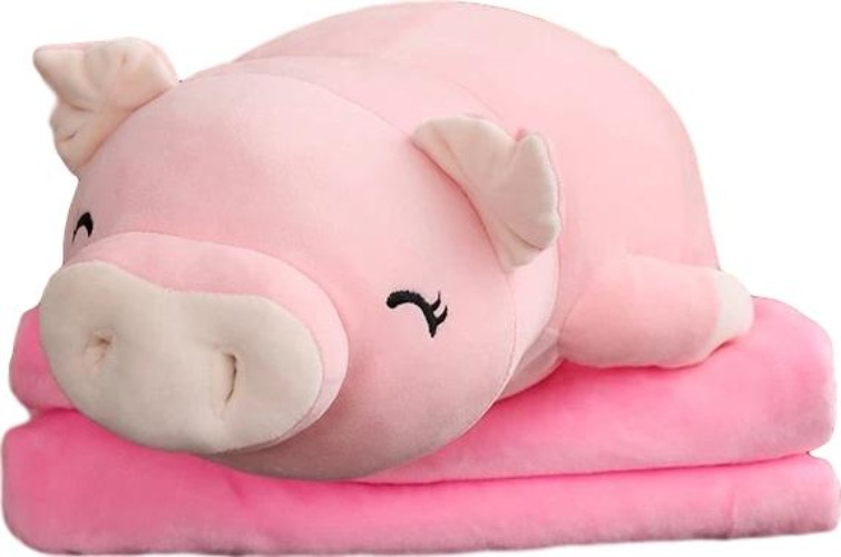 Pat the Piggy Plush (4 VARIANTS, 4 SIZES) - Happy Pink Pig / 16" / 40 cm