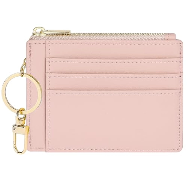 Sodsay Card Case Slim Front Pocket Wallet for Women Credit Card Holder with Keychain
