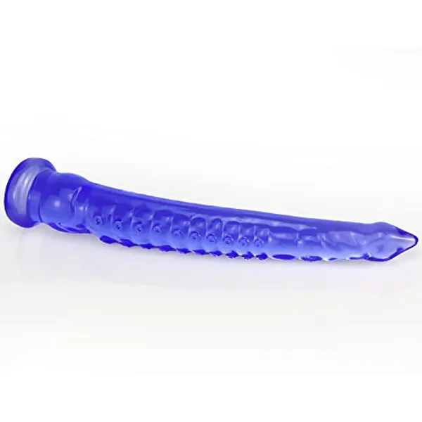NAIXBTY 31.5 cm Long Octopus Tentacle Butt Plug Dildo Realistic Dildo Animal with Strong Suction Cup Soft Prostate Stimulation Sex Toy for Beginners Women Men (Blue)