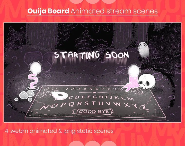 Ouija Board Animated stream screens
