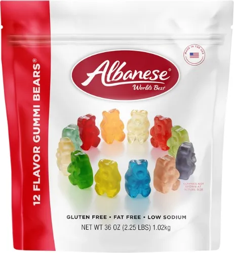 A large amount of gummy bears