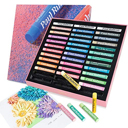 Paul Rubens Pastels à l'huile, 36 Couleurs Pastels Sec Doux Non Toxiques pour Les Artistes, étudiants et Enfants, idéal pour Le Croquis, la Peinture décorative, des œuvres comme la Peinture à l'huile - 36 Couleurs